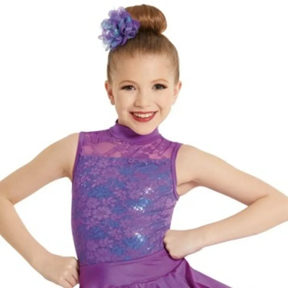 Weismans Dance bodysuit for medium child purple sparkly